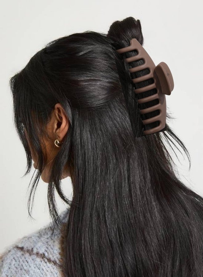 CHLINS 4 Pack Silicone Flexible Hair Claw Clips - Nonslip Large Bendable Soft Claw Clip for Women, Silicone Hair Clips Hair Accessories - Image 5